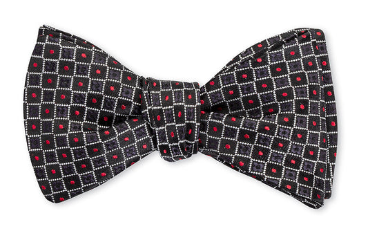 R. Hanauer Black/Red Academy Neats Bow Tie - B5676