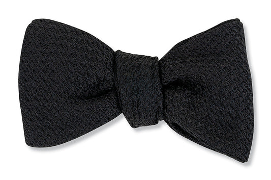 R. Hanauer Black Grenadine Bow Tie - B5664