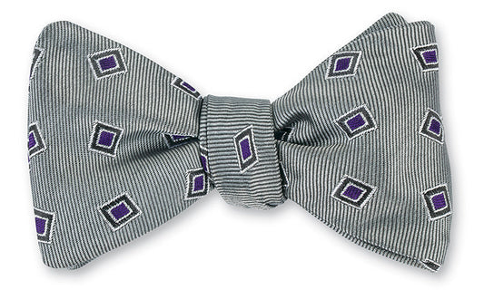 R. Hanauer Gray Victoria Medallions Bow Tie - B5575