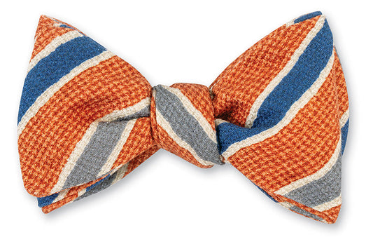 R. Hanauer Orange Chester Stripes Bow Tie - B5598