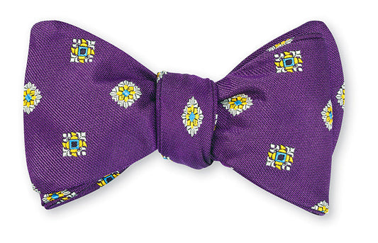 R. Hanauer Purple Crawley Medallions Bow Tie - B5310