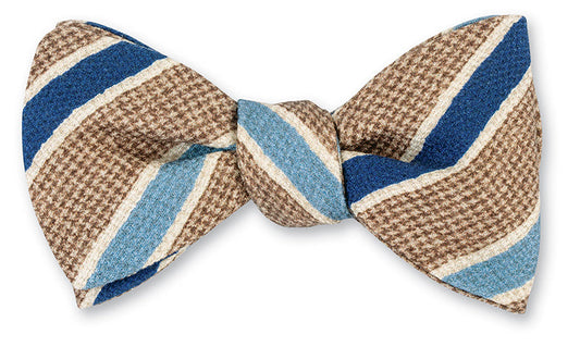 R. Hanauer Brown Chester Stripes Bow Tie - B5597