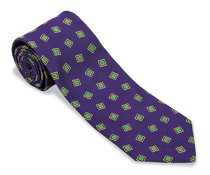 R. Hanauer Purple Victoria Medallions Necktie - F5674