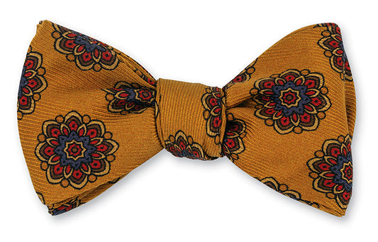 R. Hanauer Gold Alexander Medallions Bow Tie - B5586