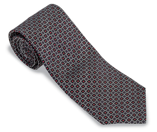 R. Hanauer Black/Red Academy Neats Necktie - F5676